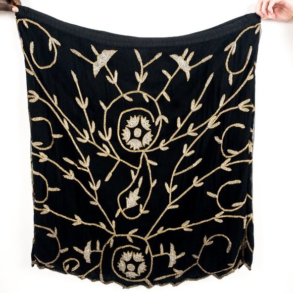 Vintage Plus Formal 2-Piece Set 4X Silk Beaded Outfit  Dress Suit - Picture 4 of 12